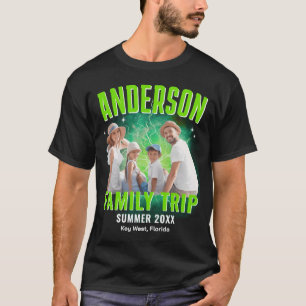 ファミリーバケーション カスタムフォト ヴィンテージブートレグラップ Tシャツ