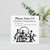 ファミリーバパーソナライズされたーベキュー 招待状 (スタンド正面)