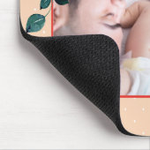 ファミリーバラフラワーアンドラブポートレートベージュフレーム マウスパッド (コーナー)