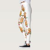 ファミリーパジャマセットクリスマスマッチングサルクリスマス レギンス (左)