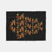 ファミリーパジャマセットクリスマスマッチングムースクリスマスT フリースブランケット (正面(横))