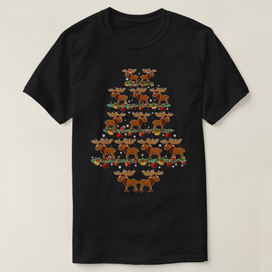 ファミリーパジャマセットクリスマスマッチングムースクリスマスT Tシャツ (デザイン正面)