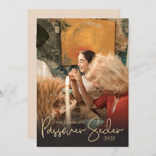 ファミリーパスソーバーシーダー写真テンプレート招待状 招待状 (正面/裏面)