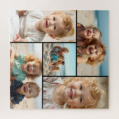 ファミリーパズル 5枚の写真テンプレート ジグソーパズル (横)