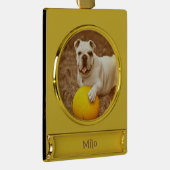 ファミリーパーソナライズされたオーナメント ゴールドプレートバナーオーナメント (右)