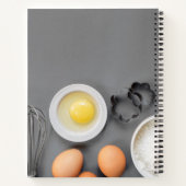 ファミリーパーソナライズされたクックブックグレーベーキングレシピ ノートブック (裏面)