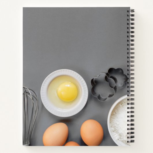 ファミリーパーソナライズされたクックブックグレーベーキングレシピ ノートブック (裏面)