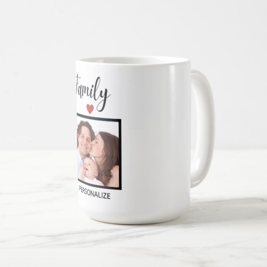 ファミリーパーソナライズされたクラシックマググ コーヒーマグカップ (正面右)
