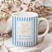 ファミリーパーソナライズされたコースタルレモンビーチハウスデコ ツートーンマグカップ