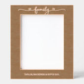 ファミリーパーソナライズされたタイポグラフィラブズハート レーザー彫刻フレーム (正面)