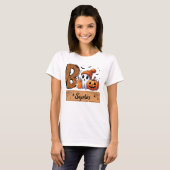 ファミリーパーソナライズされたハロウィーン幽霊ブクルー Tシャツ (正面フル)