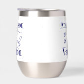 ファミリーパーソナライズされたバケーションネイビーアンドホワイト (右面)