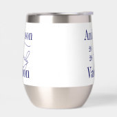 ファミリーパーソナライズされたバケーションネイビーアンドホワイト (左面)