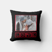 ファミリーパーソナライズされたペット写真テンプレート クッション (正面)