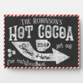 ファミリーパーソナライズされたホットココアバーサイン フォトプラーク (正面)