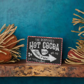 ファミリーパーソナライズされたホットココアバーサイン フォトプラーク (側面)