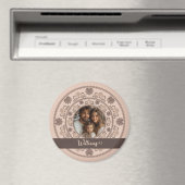 ファミリーパーソナライズされたポートレートウォームニュートラルマンダラ マグネット (インサイチュ (食洗機))