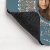 ファミリーパーソナライズされたポートレートティール（緑がかった色）と金ゴールドマンダラ マウスパッド (コーナー)