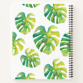 ファミリーパーソナライズされたレシピブックトロピカルモンステラ ノートブック (裏面)
