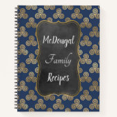 ファミリーパーソナライズされたレシピブルーセルト ノートブック (正面)