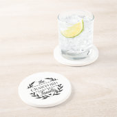 ファミリーパーソナライズされたローレルリースコースター コースター (側面)