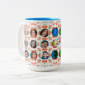 ファミリーパーソナライズされた写真ライトアンドエアリーマグ ツートーンマグカップ (正面左)