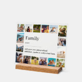 ファミリーパーソナライズされた定義16フォトコラージュ アクリルサイン (傾斜)