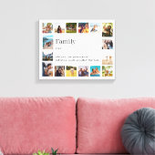 ファミリーパーソナライズされた定義16フォトコラージュ キャンバスプリント (インサイチュ (リビング))