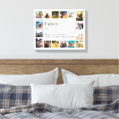 ファミリーパーソナライズされた定義16フォトコラージュ キャンバスプリント (インサイチュ (寝室))