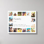 ファミリーパーソナライズされた定義16フォトコラージュ キャンバスプリント (正面)