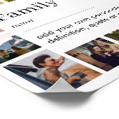 ファミリーパーソナライズされた定義16フォトコラージュ ポスター (角)