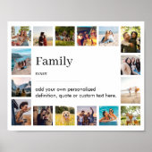 ファミリーパーソナライズされた定義16フォトコラージュ ポスター (正面)
