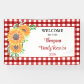 ファミリーパーソナライズされた懇親会ひまわり歓迎 横断幕 (横)