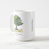 ファミリーパーソナライズされた懇親会カズツリキープサケ コーヒーマグカップ (正面左)