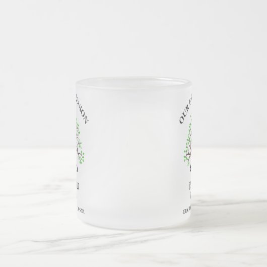 ファミリーパーソナライズされた懇親会コーヒーマグ フロストグラスマグカップ (中央)