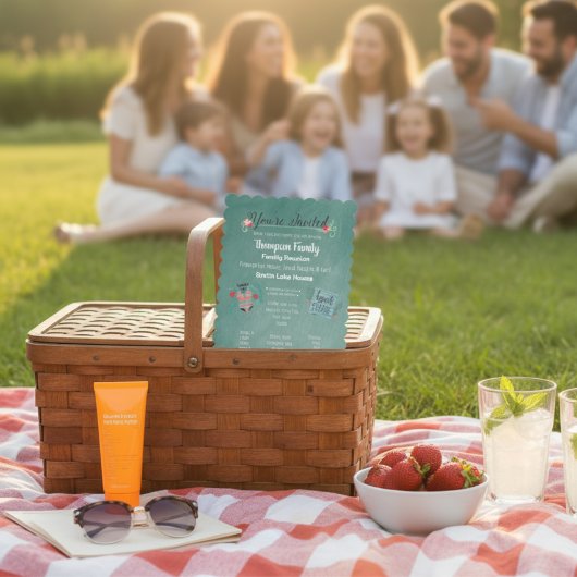 ファミリーパーソナライズされた懇親会サマービベス 招待状