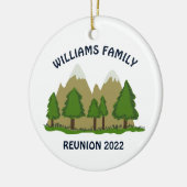 ファミリーパーソナライズされた懇親会セラミックオーナメント セラミックオーナメント (左)