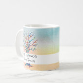 ファミリーパーソナライズされた懇親会ファミリーツリーコーヒーマグ コーヒーマグカップ (正面左)