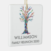 ファミリーパーソナライズされた懇親会ファミリーツリー セラミックオーナメント (右)