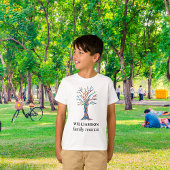 ファミリーパーソナライズされた懇親会ファミリーツリー Tシャツ