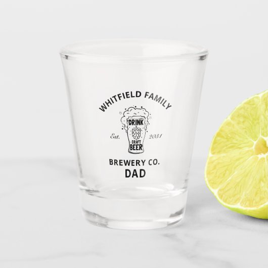 ファミリーパーソナライズされた懇親会ファーザーズカスタムデイ ショットグラス (正面)