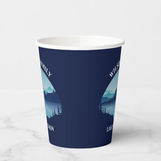 ファミリーパーソナライズされた懇親会ブルーレイクバケーション 紙コップ