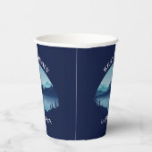 ファミリーパーソナライズされた懇親会ブルーレイクバケーション 紙コップ (右)