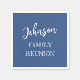 ファミリーパーソナライズされた懇親会ブルー紙 スタンダードカクテルナプキン