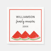 ファミリーパーソナライズされた懇親会レッドスイカ スタンダードカクテルナプキン (正面)