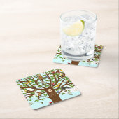 ファミリーパーソナライズされた懇親会 スクエアペーパーコースター (インサイチュ)