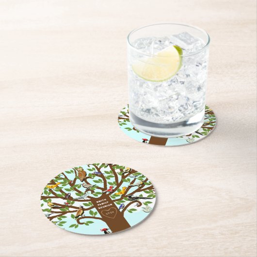 ファミリーパーソナライズされた懇親会 ラウンドペーパーコースター (インサイチュ)
