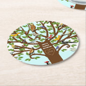 ファミリーパーソナライズされた懇親会 ラウンドペーパーコースター (アングル)