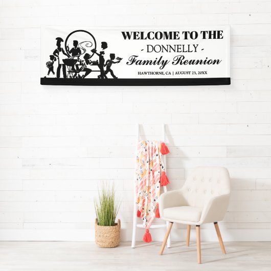 ファミリーパーソナライズされた懇親会 | BBQパーティー 横断幕 (インサイチュ)