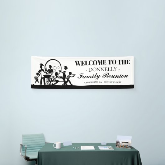 ファミリーパーソナライズされた懇親会 | BBQパーティー 横断幕 (トレードショー)